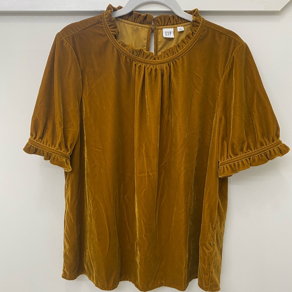 Gap Gold Velvet Top